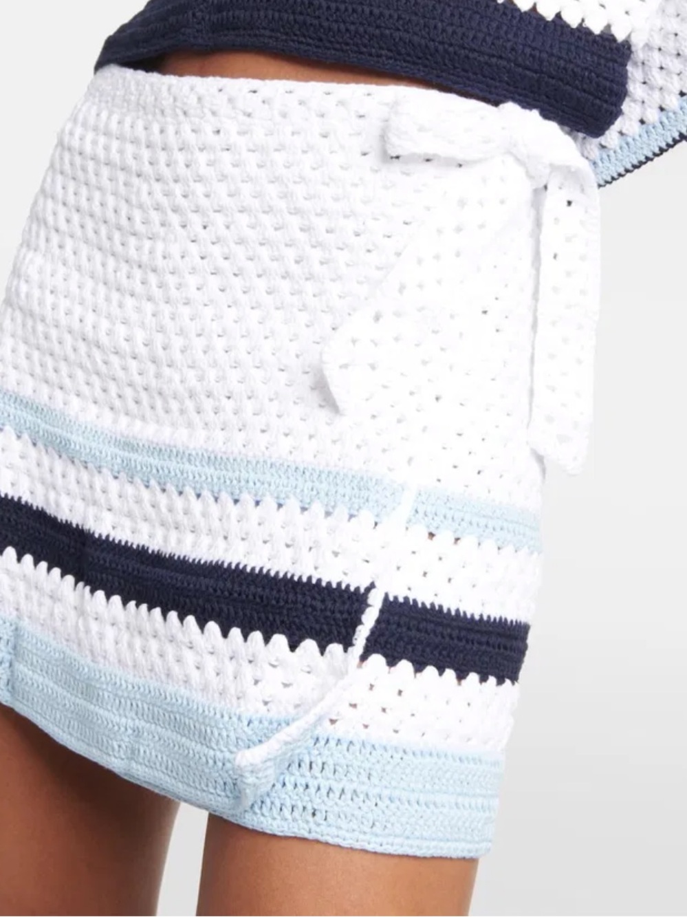 The Upside 🐟 Crochet Mini Skirt